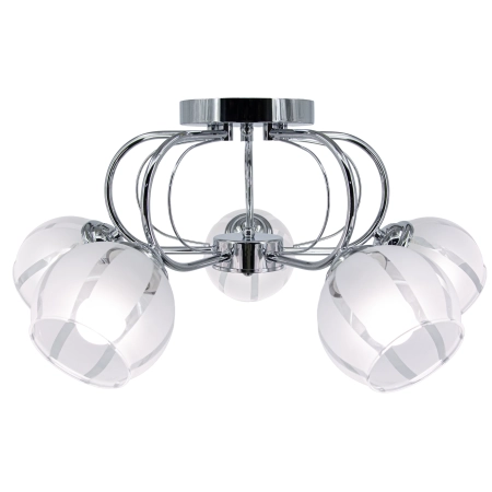 Plafon chromowany szklany 5-punktowy 8966/5 z serii RUBY - Lampy Elem